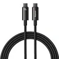 Baseus Tungsten Gold 240W Type C to Type C Cable PD3_1 Power Delivery Fast Charging Data Transmission Tinned Copper Core Line 1M or 2M or 3M Long for Huawei Mate50 for Samsung Galaxy S23 for Oppo Reno9 for Redmi K60