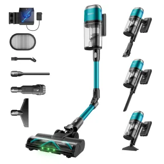 SmartAI V15PRO 75Mins Cordless Vacuum Cleaner 2026 New Upgraded Dual-Bin Dust Powerful Suction Vacuum, Ultra Long Battery Life Vacuum Cleaner, Bend-N-Reach Foldable Handle, An Upgraded Version of the Smart Ai V6