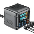 GaN Tech Blitzwolf BW S33 420W 8 Ports USB PD Charger 6USB C+2USB A QC PD Digital Display Fast Charging Desktop Charging Station for iPhone 17 16 16 Pro 15 14 13 Pro Max for MacBook Pro for Airpods for Apple Watch