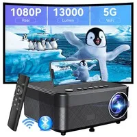 Refurbished SUREWHEEL SW10 Projector, Native1080P, 13000 Lumens, 180inch Max Projection Size, 5G WiFi & Bluetooth, Zoom Function, 4 Point Keystone Correction