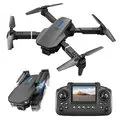 YLR/C E88 / E88D WiFi FPV with LCD Screen Controller HD Dual Camera Lighting Arms Optical Flow Positioning Colorful LED Light Foldable RC Drone Quadcopter RTF