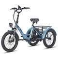 EU Direct FAFREES F20 MATE Electric Tricycle Cargo 48V 20AH Battery 250W Motor Top Speed 25KM or H HydraulicDisc Brakes 20inches Tires 60 80KM Max Mileage 180KG Max Load Folding Electric Bike