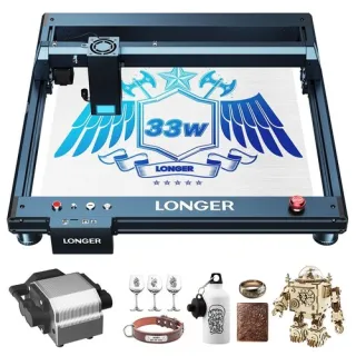 LONGER Laser B1 30W Laser Engraver Cutter, 6-core Laser Head, 33-36W Power Output, 450 x 440mm Engraving Area