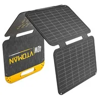 VTOMAN VS40 40W Foldable Solar Panel, 25% High-Efficiency Monocrystalline Cells, PD 30W USB-C & USB-A Fast Charging, IP67 Waterproof, for Camping/RV/Hiking/Power Stations