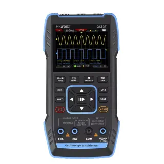 FNIRSI 2C53T Upgrade 3in1 50MHz*2 Dual Channel Bandwidth 250MS Rate Oscilloscope Multimeter Signal Generator 19999 Counts True RMS
