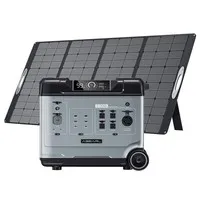 OUKITEL P5000 Pro Portable Power Station + 1 x OUKITEL PV400 400W Foldable Solar Panel, 5120Wh LiFePO4 Battery, 4000W AC Output, Smart Temperature Control, Dual 100W USB-C, Seamless UPS Battery Backup, 15 Outputs, App Control, with Wheels