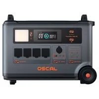 Oscal PowerMax 3600SE Portable Power Station, 3600Wh LiFePO4 Battery, 3600W Pure Sine Wave Output, 4500W Surge, 6 LED Light Modes, USB-C 100W, App Control, Fast Recharge, Solar Generator for Home Backup, RV, Camping - EU Plug