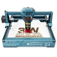 SCULPFUN C1 3W Mini Laser Engraver, 10000mm/min, Engraving Area 150*130mm, 0.04mm Ultra-Fine Compressed Spot, 100nm-500nm Effective Filtration