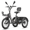 EU Direct FAFREES F20 Mate II Electric Tricycle Cargo,48V 21AH Battery,250W Motor,750W Peak Power,Top Speed 25KM or H,20+2_5inch Tires,65 85KM Max Mileage,180KG Max Load,Foldable Electric Bike