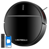 Liectroux M7S Pro Robot Vacuum Cleaner Sweeping Vacuuming Mopping Integrated 2D Map Navigation, 4400mAh Battery, Run 110mins - Black