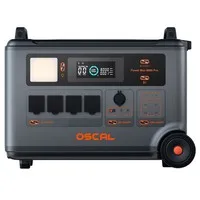 Oscal PowerMax 6000 Pro Portable Power Station, 3600Wh LiFePO4 Battery, 57600Wh Expandable, 6000W Pure Sine Wave Output, 9000W Surge, 14 Outputs, 3000W Solar Input, 3500+ Cycles, UPS, App Control