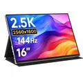 ALLIWAVA P16 Pro 16 Inch 2.5K 144Hz FHD HDR IPS Type C Portable Computer Monitor Gaming Display Screen for Smartphone Tablet Laptop PC Game Consoles
