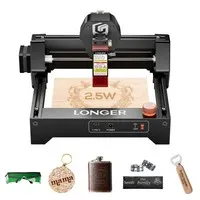 LONGER RAY5 Mini 2.5W Laser Engraver, 0.04mm Precision, 12,000mm/min Speed, for Wood/ Acrylic/ Leather, 130*140mm