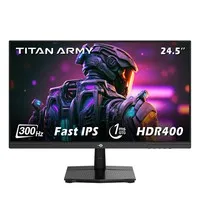 TITAN ARMY P2510HS Gaming Monitor, 24.5'' 1920*1080 CSOT Fast IPS Screen, 300Hz Refresh Rate, 1ms GTG Response Time, HDR400, 121% sRGB, Dynamic OD, Gaming Assist, 10 Scene Modes, PIP/PBP Display, Adjustable Tilt Stand, Wall Mounting