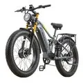 EU DIRECT BURCHDA RX80 Electric Bike 48V 20Ah Battery 750W+2 Dual Motors Recommended Top Speed 25KM or H 26+4_0inches Tires 45 55KM Mileage Range 120KG Max Load Electric Bicycle