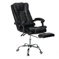 Douxlife® Classic MC-CL01 Executive Office Chair Ergonomic Design with 135°Reclining Retractable Footrest PU Leather Lumbar Pillow for Home Office