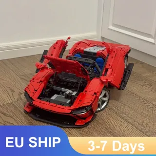 3778Pcs Car Model Building Blocks Home Decoration SP3 Children Assembly Toys  Boy Girl Adult Birthday Christmas Party Gifts