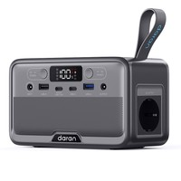DaranEner YOUYO R100 Pro Portable Power Station, 99Wh LiFePO4 Battery, 100W Pure Sine Wave Output, 200W Surge, 30W Solar Input, 65W USB-C PD, Dual 18W USB-A, 60W DC5521 Output for Camping, Road Trips & Emergency Power