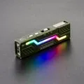 Lumintop MoonBox 3_0 1200LM 112M Range Multi function Smart Flat EDC Flashlight LED Screen Mini RGB Atmosphere Light 365nm UV Light USB C Charging Strong Magnetic Side Working Light for Hiking Camping Outdoor Emergency