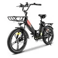 EU DIRECT KAISDA K201 Electric Bike 36V 10_4AH+2 Dual Batteries 250W Motor Top Speed 25KM or H 20inch Tires 80 90KM Max Mileage 150KG Max Load Folding Electric Bicycle