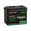[EU Direct] LANPWR 12V 100Ah LifePO4 Pack A Grade Cells, 1280Wh Superior Deep Cycle Lithium Iron with BMS, Phosphate Battery Support 4 Series 4 Paralle for RV, Solar System, Boat, Household, Solar Panel Kit, Camping