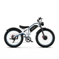DUOTTS N26 Electric Bike, 750W*2 Motors, 55km/h Max Speed, 26*4.0" Inflatable Tires, 48V 20Ah Samsung Battery, 100-120km Range, Shimano 7-Speed, 200kg Max Load - White