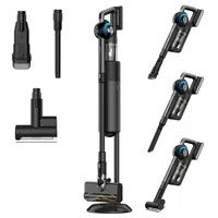 Refurbished JIGOO V700 Cordless Vacuum Cleaner with 2.5 L Suction Station, Automatic Dust Emptying, 33KPa Suction Power, Anti-Tangle Brush, Dual LED Illumination, Up to 55 Minutes Runtime, Ideal for Hard Floor, Carpet, Pet