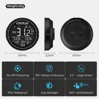 CYCPLUS M2 Wireless GPS Bicycle Computer ANT+ Bluetooth Cycling Road Bike MTB Waterproof Speed Meter Cadence Power Accessories