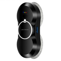 Liectroux HCR-10 Robot Window Vacuum Cleaner, 30ml Water Tank, Ultrasonic Water Spraying, 2800Pa Suction, 6.8cm Ultra-thin Body - Black