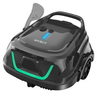 WYBOT A1 Cordless Pool Robot Vacuum, Double Filters, 120min Runtime, 2.5H Fast Charging, for Above Ground Flat-Bottom Pools, Black