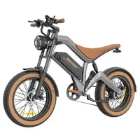 ZONVEER M20 Electric Bike, 1500W Peak (750W Rated) Geared Hub Motor, 48V 18.2Ah Battery, 55km/h Max Speed, 100km Range, Full Suspension, 20" × 4.0" Puncture-Resistant Fat Tires, Shimano 7-Speed