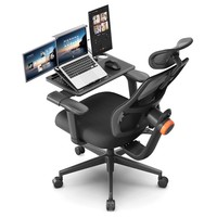 NEWTRAL MAGICH003 Ergonomic Chair + Detachable Workstation Desktop, Black
