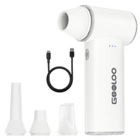 GOOLOO F3 Electric Air Duster, 150000RPM Turbo Airflow, 5000mAh Battery, 3 Adjustable Speeds, Up to 4-Hour Runtime, Type-C Fast Charging, for Car, Home & Electronics Cleaning - White