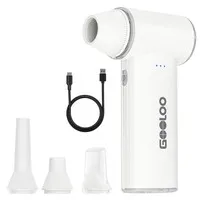 GOOLOO F3 Electric Air Duster, 150000RPM Turbo Airflow, 5000mAh Battery, 3 Adjustable Speeds, Up to 4-Hour Runtime, Type-C Fast Charging, for Car,  Home & Electronics Cleaning - White