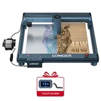 LONGER Laser B1 44W-48W Laser Engraver Cutter, 36000mm/min, Cut 40mm Basswood / 50mm Acrylic,  Air-Assist Kit, 8 Safety Protections, 450x440mm (17.72"x17.32")