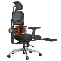 NEWTRAL NT002 Ergonomic Office Chair with Adjustable Footrest & Headrest, Adaptive Lumbar Support and 4D Armrests, Black