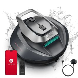 Ultenic Pooleco 10s Cordless Robotic Pool Cleaner – APP & Remote Control, 3-Motor Suction, 90-Min Runtime, Auto Self-Parking, 2.5H Fast Charging, Cleans 850 sq.ft, for Above/In-Ground Pools