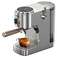 HiBREW H13 Semi-automatic Coffee Machine, Dual Boiler System with 20-Bar Pump Pressure, Touchscreen, Multi-function Brewing Modes, Adjustable Drip Tray - Silver