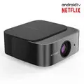 [Netflix Certified] BlitzWolf BW-V10 Ultra Android Tv 13.0 Projector 4K Supported Built-in Youtube Hulu 500 ANSI Lumens Electric Focus & Mental Keystone Correction Portable Outdoor Projector Beamer