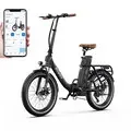 EU DIRECT Onesport OT16 2 Electric Bike,48V 17AH Battery,250W Motor,Top Speed 25KM or H,Bluetooth Enabled for APP,Dual Mechanical Disc Brakes,20+3_0inch Tires,60 120KM Max Mileage,150KG Max Load,Folding Electric Bicycle