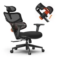 NEWTRAL NT001 Ergonomic Office Chair, Adaptive Lumbar Support, Adjustable Mesh Back, 3-Angle Recline & 3D Armrests, Black