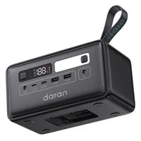 DaranEner Q200 Portable Power Station, 192Wh LiFePO4 Battery, 100W Bidirectional USB-C, Dual 18W USB-A, 60W DC Output, 100W Input, 60W Solar Input, LED Light, for Camping & Outdoor Use