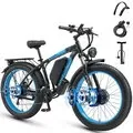 EU Direct KAIJIELAIS V3 Electric Bike 48V 23AH Battery 1000W+2 Dual Motors Recommended Top Speed 25KM or H 26+4_0inch Tires 100KM Max Mileage 150KG Max Load Electric Bicycle