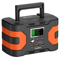 FlashFish EA200 Portable Power Station, Lithium-ion 18650 Battery, 200W Pure Sine Wave Output, 400W Surge, 230V AC Outlet, QC3.0 Fast Charging, Wall/Solar/Car Recharge, Solar Generator for Camping, CPAP, Travel & Emergency Backup